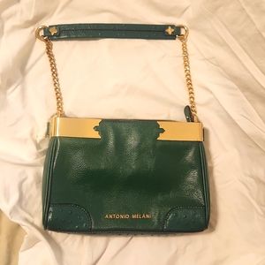 Antonio Melani emerald green purse/clutch